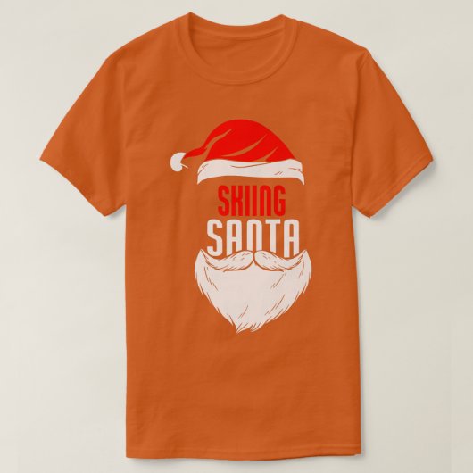Skiing Santa Claus kerstvakantie - Skiing Skie T-shirt (Design voorkant)