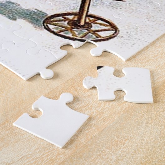 Skiing Santa Claus Legpuzzel (Zijkant)