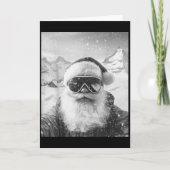 Skiing Santa Selfie Christmas Kaart (Voorkant)