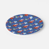 Skiing Santas Borden voor kerstpapier Papieren Bordje (Gekanteld)