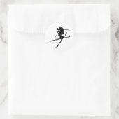 Skiing - Ski Freestyle Ronde Sticker (Tas)