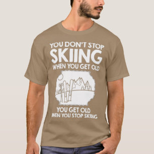 Skiing Ski Funny Skier Winter Sport T-shirt