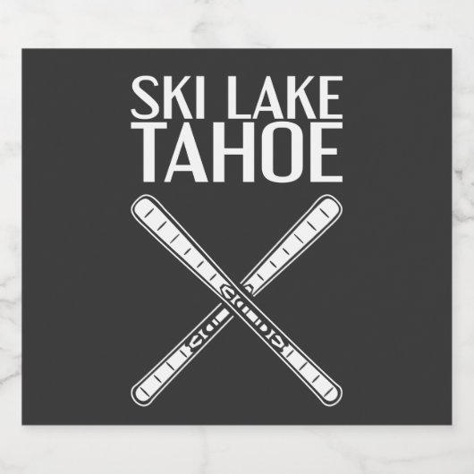 Skiing - Ski Lake Tahoe Bier Etiket (Enkel label)