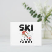 Skiing - Ski Lake Tahoe Briefkaart (Staand voorkant)