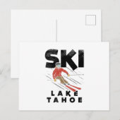 Skiing - Ski Lake Tahoe Briefkaart (Voorkant / Achterkant)