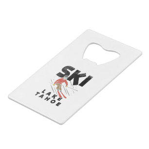 Skiing - Ski Lake Tahoe Creditkaart Flessenopener