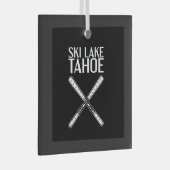Skiing - Ski Lake Tahoe Glas Ornament (Voorkant Rechts)