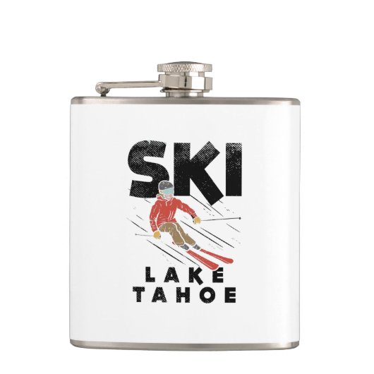 Skiing - Ski Lake Tahoe Heupfles (Voorkant)
