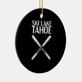 Skiing - Ski Lake Tahoe Keramisch Ornament (Rechts)