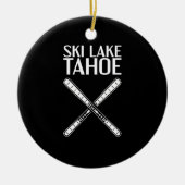 Skiing - Ski Lake Tahoe Keramisch Ornament (Voorkant)