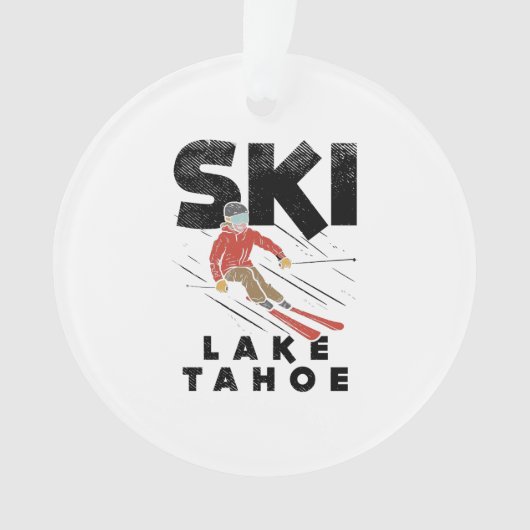 Skiing - Ski Lake Tahoe Ornament (voorkant)