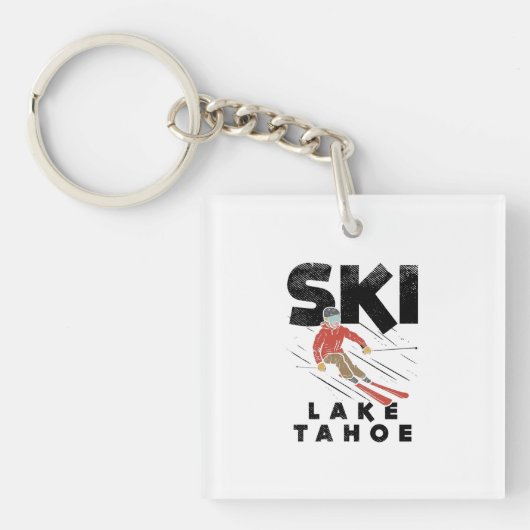 Skiing - Ski Lake Tahoe Sleutelhanger (voorkant)