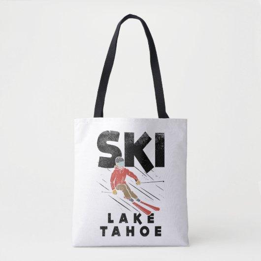 Skiing - Ski Lake Tahoe Tote Bag (Voorkant)