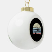 Skiing Ski Lift Retro Keramische Bal Ornament (Links)