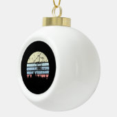 Skiing Ski Lift Retro Keramische Bal Ornament (Rechts)