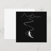 Skiing Ski Minimalist Skiing In The Mountains Kaart (Voorkant / Achterkant)