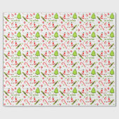 Skiing Skier Holiday Gift Cadeaupapier (Vlak)