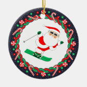 Skiing Skier Holiday Gift Keramisch Ornament (Voorkant)