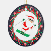 Skiing Skier Holiday Gift Keramisch Ornament (Links)