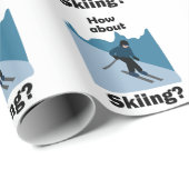Skiing Skier How About Skiing Ski Lover Cadeaupapier (Rol Hoek)