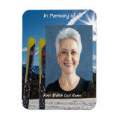 Skiing Skier  Memorial Keepsake  Magneet (Verticaal)