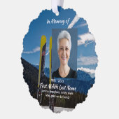 Skiing Skier Memorial Keepsake  Ornament Kaart (Links)