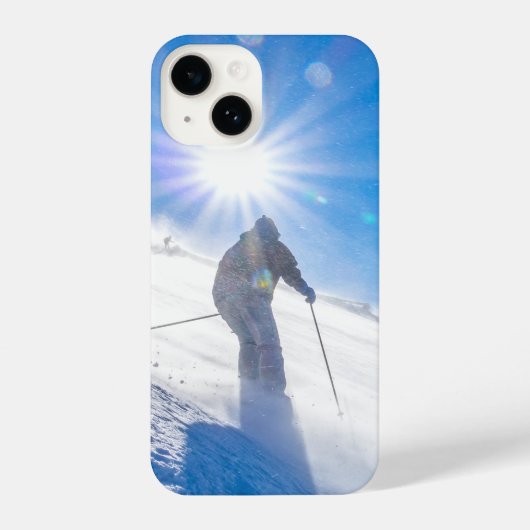Skiing Skier Ski Hill Mountain Hill Winter Snow iPhone Hoesje (Achterkant)