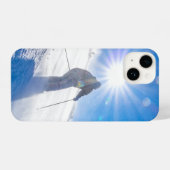 Skiing Skier Ski Hill Mountain Hill Winter Snow iPhone Hoesje (Achterkant horizontaal)
