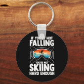 Skiing Skier Ski Sleutelhanger (Voorkant)