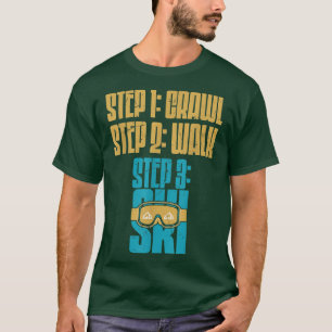 Skiing Skier Snow Feestdagen Ski Winter Women Mann T-shirt