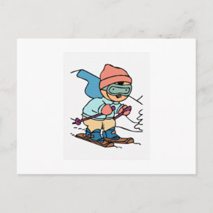  Skiing   skiliefhebbers   skioord   sneeuw Briefkaart