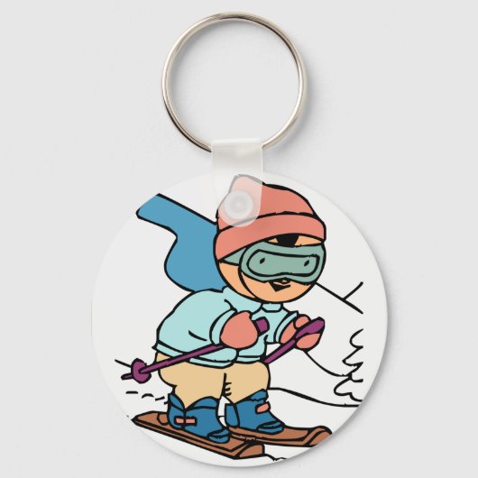 Skiing | skiliefhebbers | skioord | sneeuw Sleutelhanger (Voorkant)