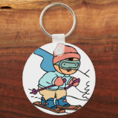 Skiing | skiliefhebbers | skioord | sneeuw Sleutelhanger (Voorkant)