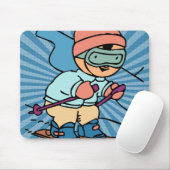  Skiing | skiverliefing | skiën grappig | ski Muismat (Met muis)