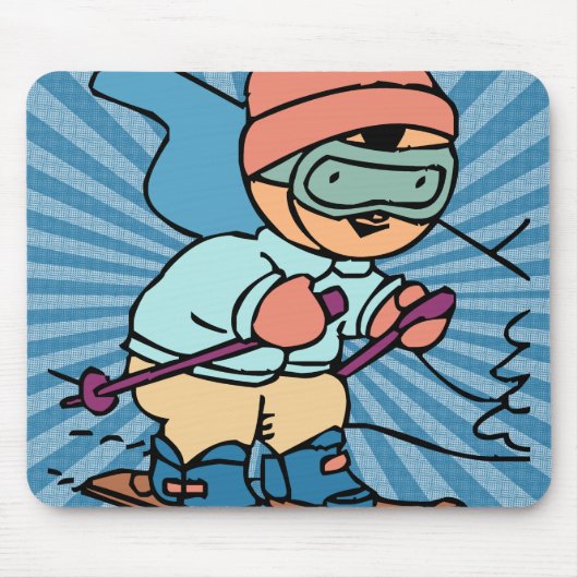  Skiing | skiverliefing | skiën grappig | ski Muismat (Voorkant)