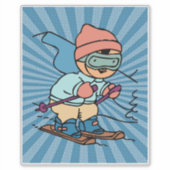  Skiing | skiverliefing | skiën grappig | ski Sticker (Voorkant)