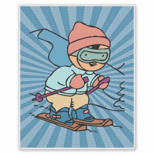  Skiing | skiverliefing | skiën grappig | ski Sticker (Voorkant)