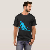 Skiing - Sky Blue T-shirt (Voorkant volledig)