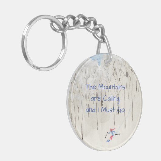 Skiing Sleutelhanger (Voorkant Links)