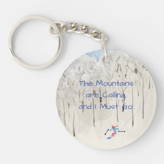 Skiing Sleutelhanger (Voorkant)