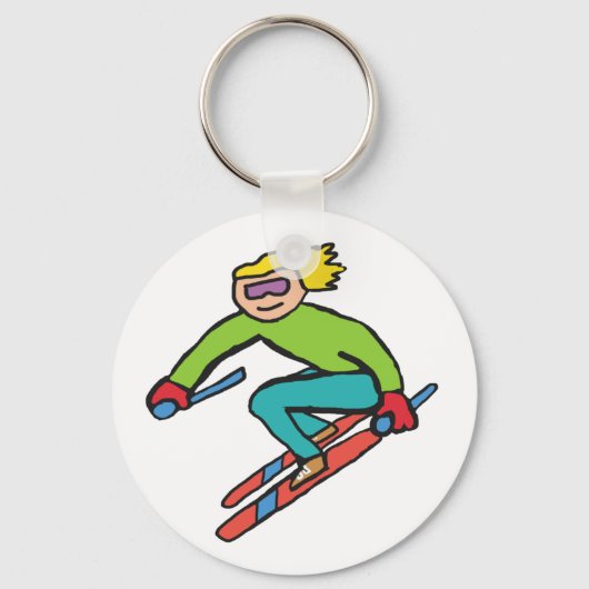 Skiing Sleutelhanger (Voorkant)