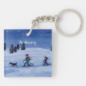 Skiing Sleutelhanger (Achterkant)