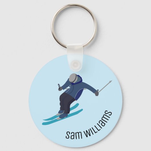 Skiing Sleutelhanger (Voorkant)