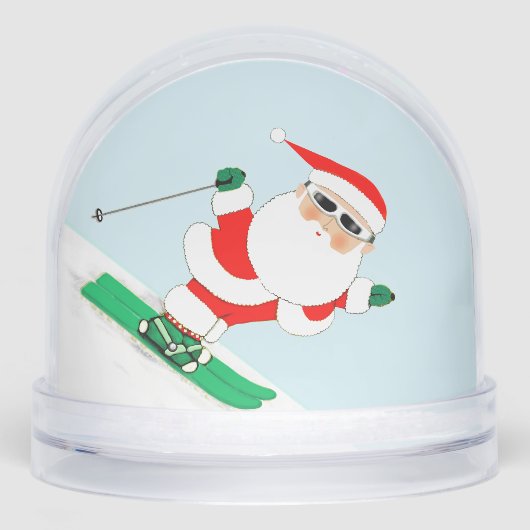 Skiing Sneeuwskier Holiday Gift Sneeuwbol (Voorkant)