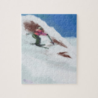 Skiing Snow Mountain Art Legpuzzel