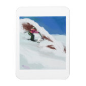Skiing Snow Mountain Art Magneet (Verticaal)