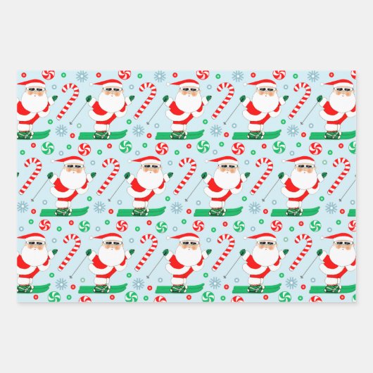 Skiing Snow Skier Holiday Gift Inpakpapier Vel (Voorkant)