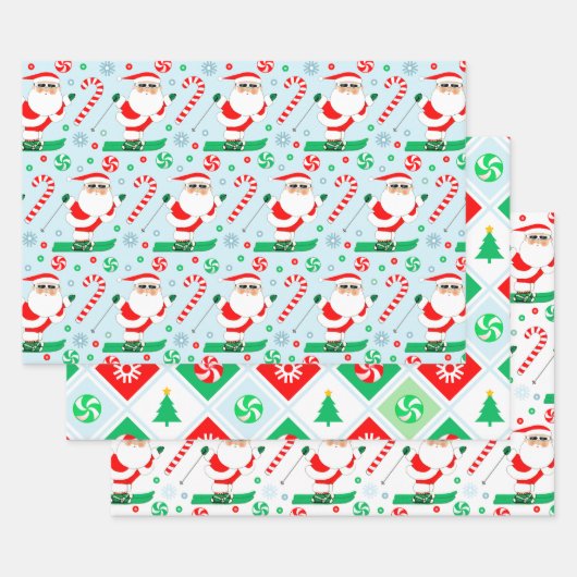 Skiing Snow Skier Holiday Gift Inpakpapier Vel (Set)