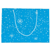 Skiing Snowman Gift Bag Large Groot Cadeauzakje (Achterkant)