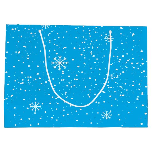 Skiing Snowman Gift Bag Large Groot Cadeauzakje (Achterkant)